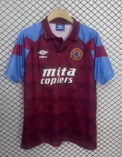 1990 Aston Villa F.C Home Retro Jersey Fans Version