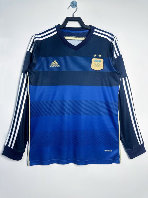 2014 Argentina Away Retro Jersey Long Sleeve Fans Version