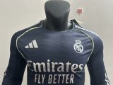 25/26 Real Madrid Away Long Sleeve Jersey Player Version 1:1 Quality