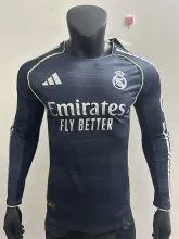 25/26 Real Madrid Away Long Sleeve Jersey Player Version 1:1 Quality