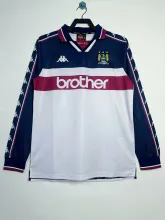 97/98 Manchester City Away Long Sleeve Retro Jersey