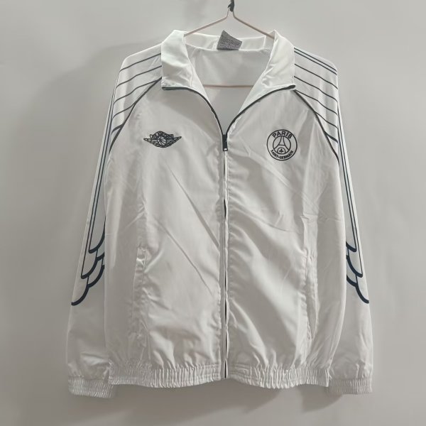 24/25 PSG White Windbreaker Jacket Thai Quality