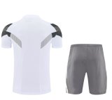 25/26 Real Madrid White Training Set--Short sleeve and Short Pant Training Tracksuit