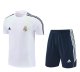 25/26 Real Madrid White Training Set--Short sleeve and Short Pant Training Tracksuit