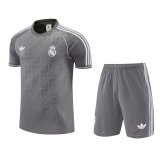 25/26 Real Madrid White Training Set--Short sleeve and Short Pant Training Tracksuit