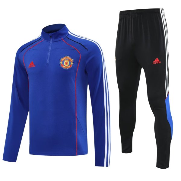 25/26 Man United Blue Sweater Tracksuit Thai Quality