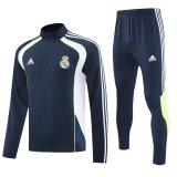 25/26 Real Madrid Dark Blue Sweater Tracksuit Thai Quality