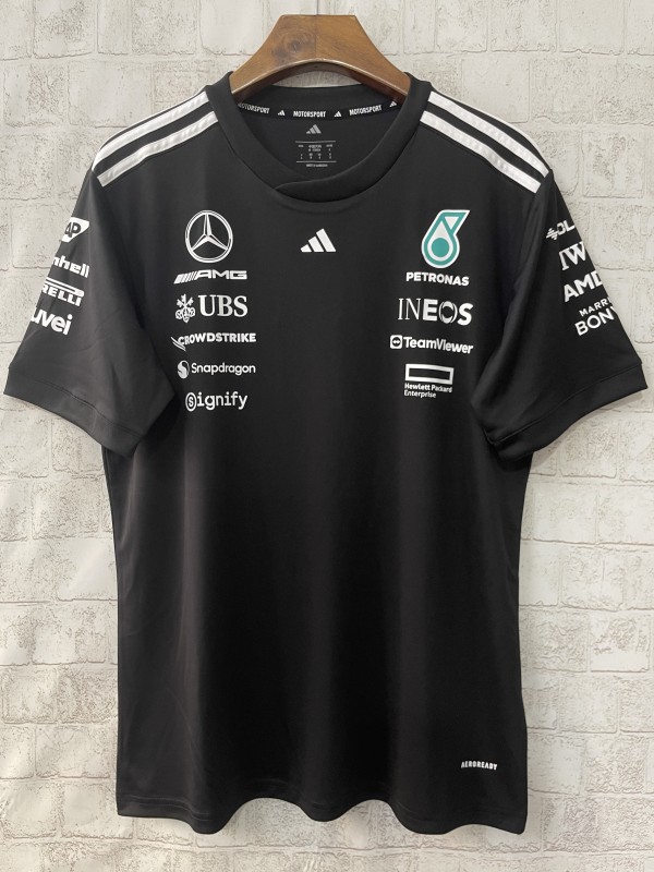 2025 Mercedes F1 Team Round Collar POLO T-Shirt