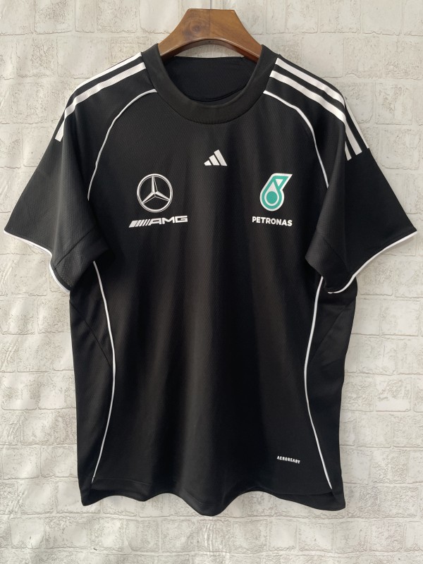 2025 Mercedes F1 Team Round Collar POLO T-Shirt