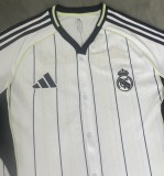 2025 Real Madrid Baseball Jersey Fan Version