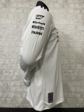 2025 Mercedes F1 Team Round Collar POLO Long Sleeve White T-Shirt