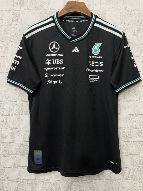 2025 Mercedes F1 Team Round Collar POLO T-Shirt