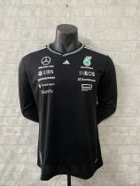 2025 Mercedes F1 Team Round Collar POLO Long Sleeve T-Shirt