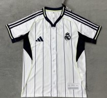 2025 Real Madrid Baseball Jersey Fan Version