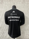 2025 Mercedes F1 Team Round Collar POLO Long Sleeve T-Shirt