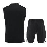 25/26 Real Madrid Black Vest Training Set--Vest and Short Pant Training Tracksuit