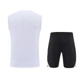 25/26 Real Madrid White Vest Training Set--Vest and Short Pant Training Tracksuit