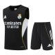 25/26 Real Madrid Black Vest Training Set--Vest and Short Pant Training Tracksuit