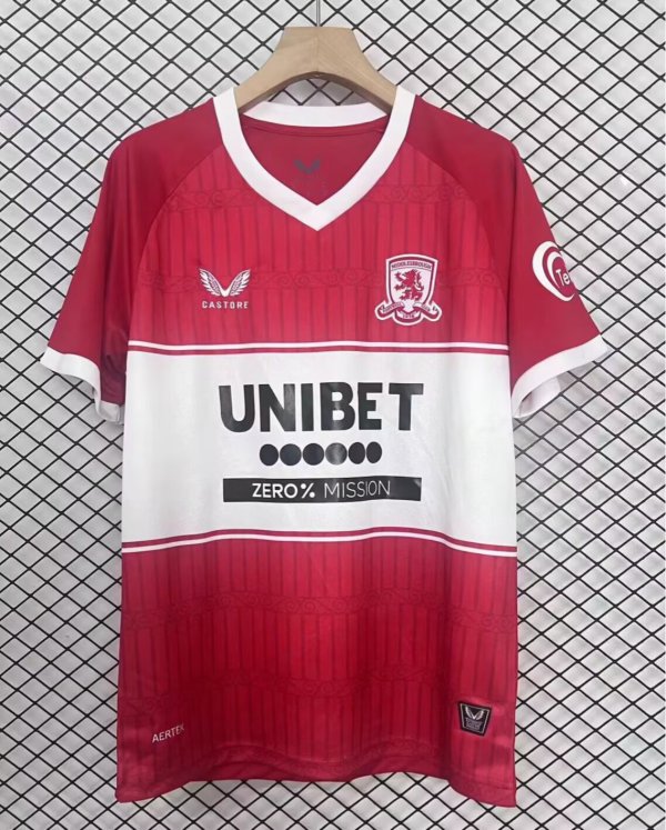 25/26 Middlesbrough Home Jersey Fans Version Thai Quality