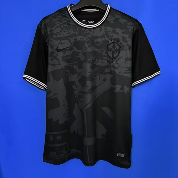 2022 Brazil Black Soccer Jersey Thai Quality