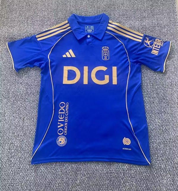 25/26 Real Oviedo Home Jersey Thai Quality Fan Version