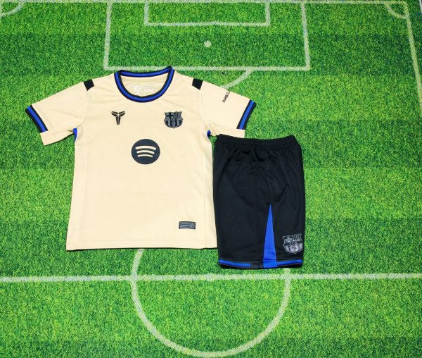 25/26 Barcelona Away Kids with New Sporsons