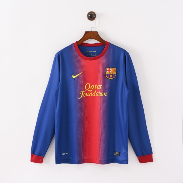 12/13 Barcelona Home Retro Jersey Long Sleeve