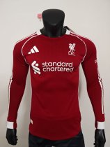 25/26 Liverpool Home Jersey Long Sleeve Player Version 1:1 Quality