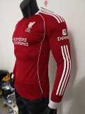 25/26 Liverpool Home Jersey Long Sleeve Player Version 1:1 Quality