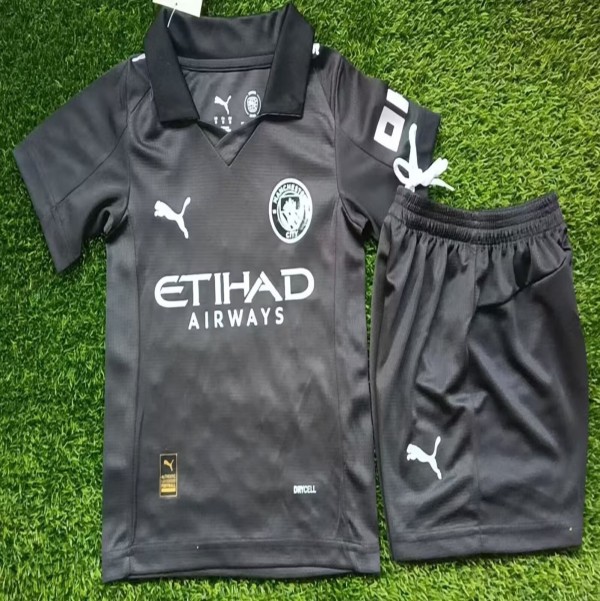 25/26 Man City Black Kids Jersey