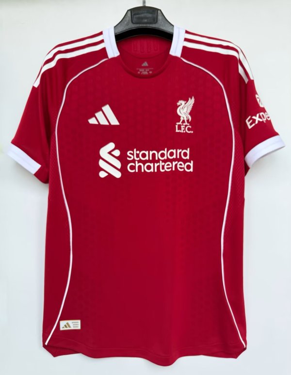 25/26 Liverpool Home Jersey Player Version 1:1 Quality 球员版