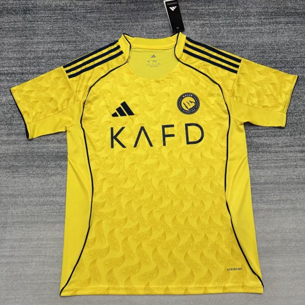 25/26 Al Nassr Home Soccer Jersey Final Version 1:1 Quality