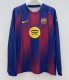 25/26 Barcelona Home Jersey Long Sleeve 1:1 Quality Fan Version