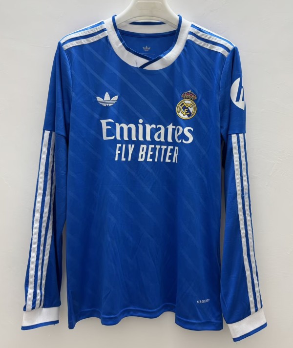 25/26 Real Madrid Third Jersey Long Sleeve 1:1 Quality Fan Version