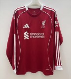 25/26 Liverpool Home Jersey Long Sleeve Fans Version 1:1 Quality
