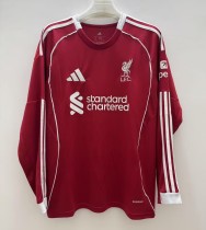 25/26 Liverpool Home Jersey Long Sleeve Fans Version 1:1 Quality