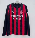 25/26 AC Milan Home Jersey Long Sleeve Fans Version  1:1 Quality