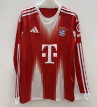 25/26 Bayern Munich Home Jersey Long Sleeve Fans Version 1:1 Quality