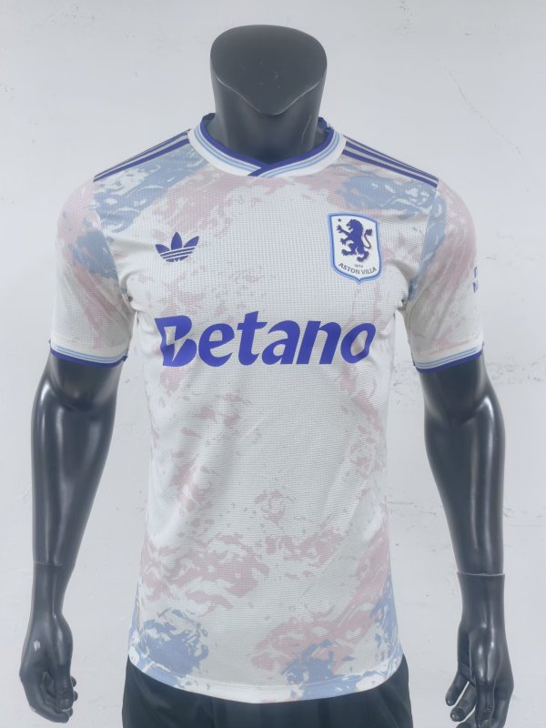 25/26 Aston Villa Third Jersey With Sponsors Player Version 1:1 Quality
