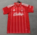 25/26 Nottingham Forest F.C.Home Jersey With Sponsors Thai Quality