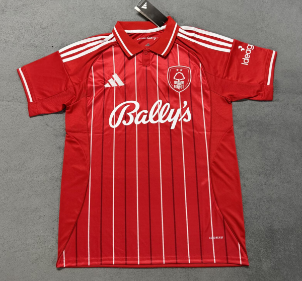 25/26 Nottingham Forest F.C.Home Jersey With Sponsors Thai Quality