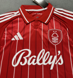 25/26 Nottingham Forest F.C.Home Jersey With Sponsors Thai Quality