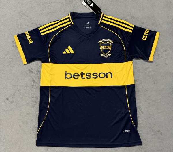25/26 Boca Home Soccer Jersey With Sponsors Thai Quality
