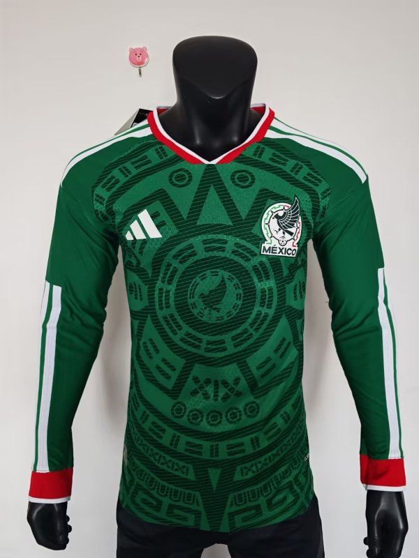 25/26 Mexico Home Jersey Long Sleeve Player Version 1:1 Quality