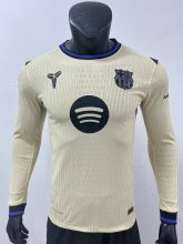 25/26 Barcelona Away Jersey Long Sleeve Player Version  1:1 Quality