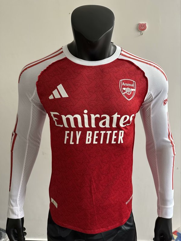 25/26 Arsenal Home Jersey Long Sleeve Player Version 1:1 Quality