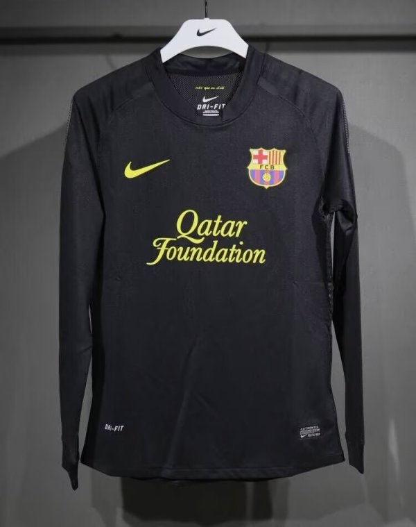 11/12 Barcelona Away Retro Jersey Long Sleeve Player Version  1:1 Quality