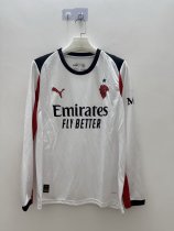 25/26 AC Milan Away Jersey Long Sleeve Fans Version  1:1 Quality