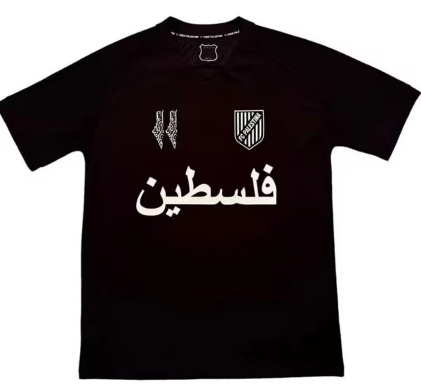 2024 Palestine Black Soccer Jersey Thai Quality