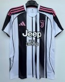 25/26 Juventus Home Jersey With Sponsors Fans Version 1:1 Quality